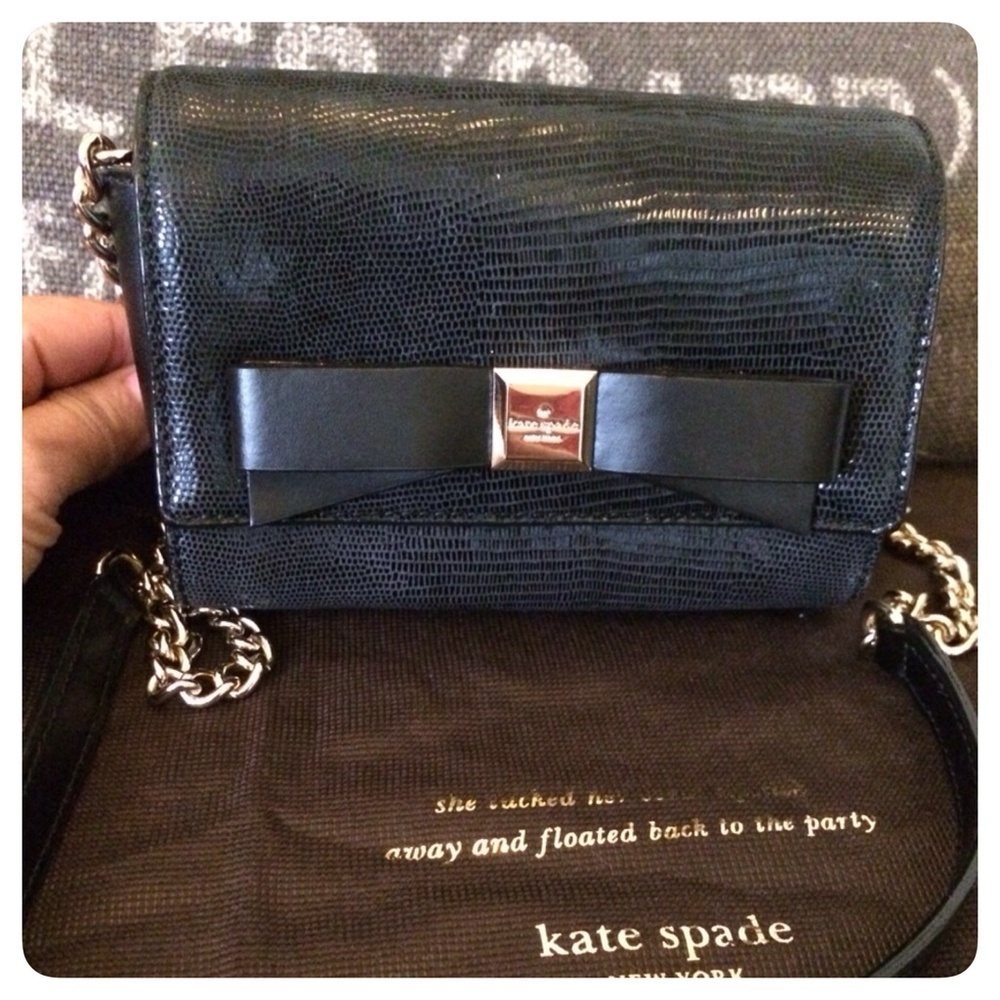 New - Kate Spade Mini Metallic Black Shoulder Bag